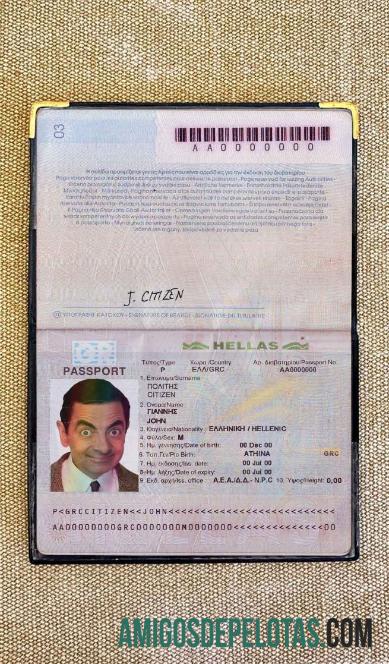 Foto do Passe Grécia baixar para verificação